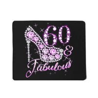 Fabulous & 60 Sparkly Shiny Heel 60th Birthday Mousepad