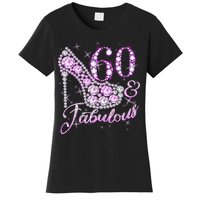 Fabulous & 60 Sparkly Shiny Heel 60th Birthday Women's T-Shirt