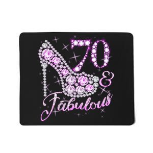 Fabulous & 70 Sparkly Shiny Heel 70th Birthday Mousepad