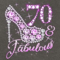 Fabulous & 70 Sparkly Shiny Heel 70th Birthday Cotton Canvas Backpack