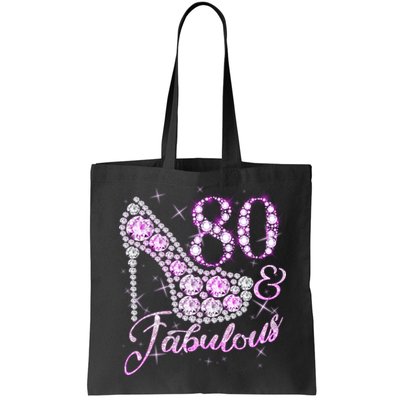 Fabulous & 80 Sparkly Shiny Heel 80th Birthday Bag