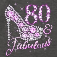 Fabulous & 80 Sparkly Shiny Heel 80th Birthday Vector Backpack
