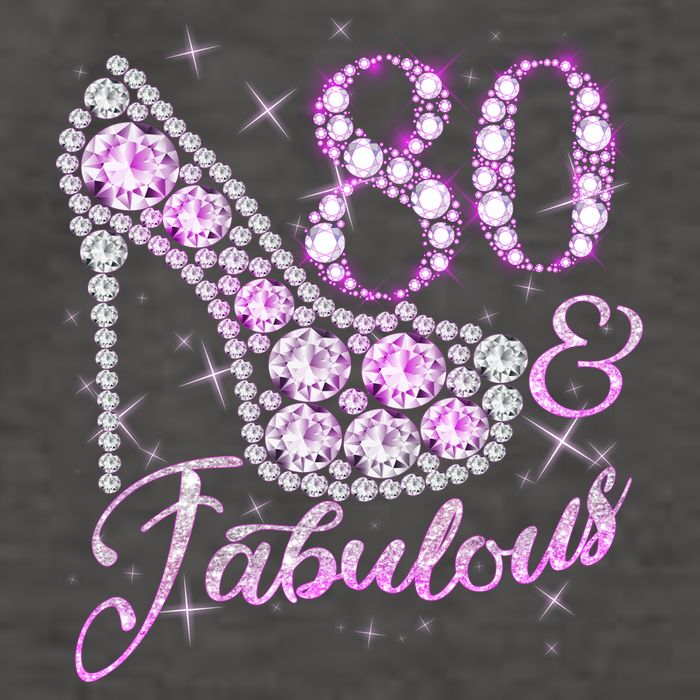 Fabulous & 80 Sparkly Shiny Heel 80th Birthday Vector Backpack