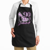 Fabulous & 90 Sparkly Shiny Heel 90th Birthday Apron