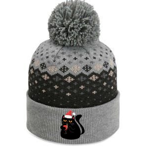 Funny Anti Christmas Drinking Grumpy Cat Flipping Bird The Baniff Cuffed Pom Beanie