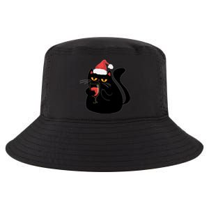 Funny Anti Christmas Drinking Grumpy Cat Flipping Bird Cool Comfort Performance Bucket Hat