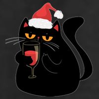 Funny Anti Christmas Drinking Grumpy Cat Flipping Bird Cool Comfort Performance Bucket Hat