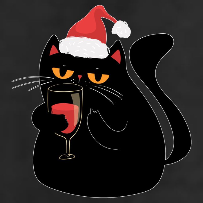 Funny Anti Christmas Drinking Grumpy Cat Flipping Bird Cool Comfort Performance Bucket Hat