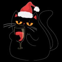 Funny Anti Christmas Drinking Grumpy Cat Flipping Bird Hooded Wearable Blanket