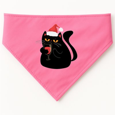 Funny Anti Christmas Drinking Grumpy Cat Flipping Bird USA-Made Doggie Bandana