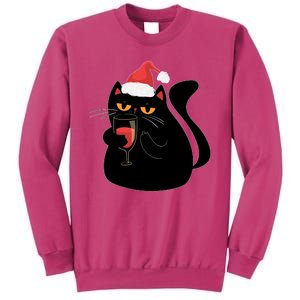 Funny Anti Christmas Drinking Grumpy Cat Flipping Bird Sweatshirt