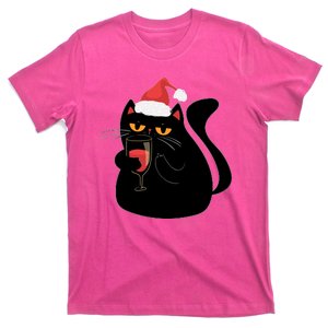 Funny Anti Christmas Drinking Grumpy Cat Flipping Bird T-Shirt