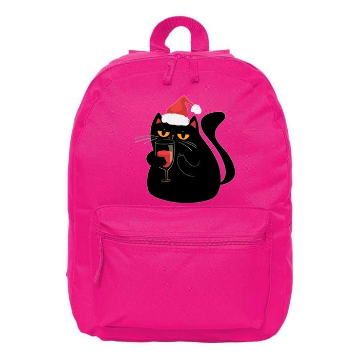 Funny Anti Christmas Drinking Grumpy Cat Flipping Bird 16 in Basic Backpack