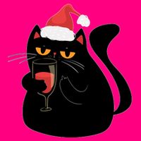 Funny Anti Christmas Drinking Grumpy Cat Flipping Bird 16 in Basic Backpack