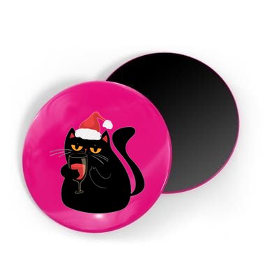 Funny Anti Christmas Drinking Grumpy Cat Flipping Bird Magnet