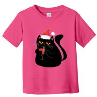 Funny Anti Christmas Drinking Grumpy Cat Flipping Bird Toddler T-Shirt