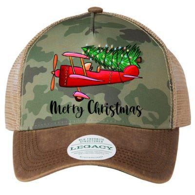 Funny Airplane Christmas Light Tree Airplane Pajama Xmas Great Gift Legacy Tie Dye Trucker Hat