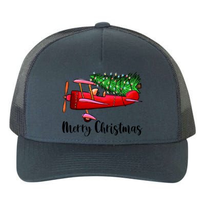 Funny Airplane Christmas Light Tree Airplane Pajama Xmas Great Gift Yupoong Adult 5-Panel Trucker Hat