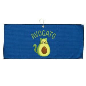 Funny Avogato Cat For Avocado Lover And Cinco De Mayo Large Microfiber Waffle Golf Towel