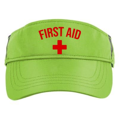 First Aid Cross Cool Medic Emergency Staff Uniform Gift Adult Drive Performance Visor