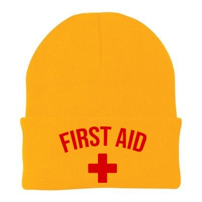 First Aid Cross Cool Medic Emergency Staff Uniform Gift Knit Cap Winter Beanie