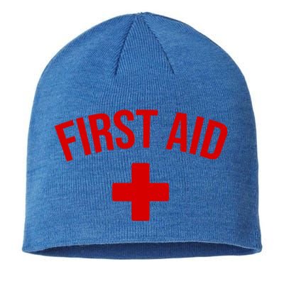 First Aid Cross Cool Medic Emergency Staff Uniform Gift Sustainable Beanie