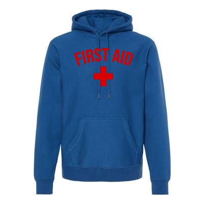 First Aid Cross Cool Medic Emergency Staff Uniform Gift Premium Hoodie