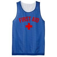 First Aid Cross Cool Medic Emergency Staff Uniform Gift Mesh Reversible Basketball Jersey Tank