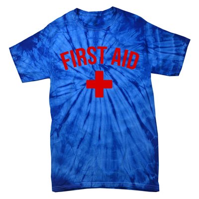 First Aid Cross Cool Medic Emergency Staff Uniform Gift Tie-Dye T-Shirt