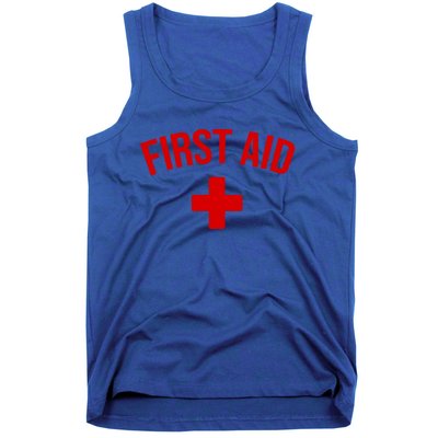 First Aid Cross Cool Medic Emergency Staff Uniform Gift Tank Top