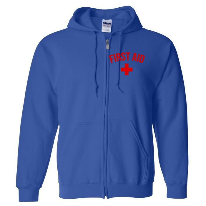 First Aid Cross Cool Medic Emergency Staff Uniform Gift Full Zip Hoodie