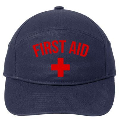 First Aid Cross Cool Medic Emergency Staff Uniform Gift 7-Panel Snapback Hat