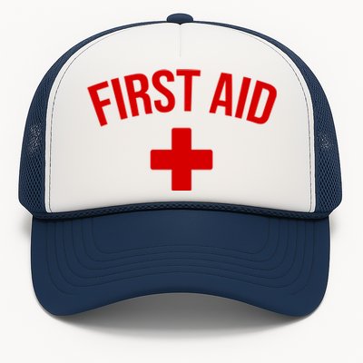 First Aid Cross Cool Medic Emergency Staff Uniform Gift Trucker Hat