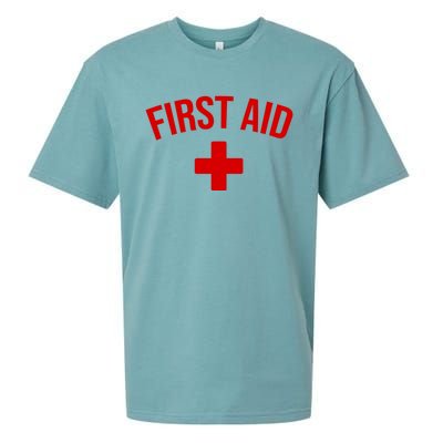 First Aid Cross Cool Medic Emergency Staff Uniform Gift Sueded Cloud Jersey T-Shirt