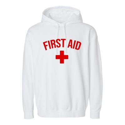 First Aid Cross Cool Medic Emergency Staff Uniform Gift Garment-Dyed Fleece Hoodie