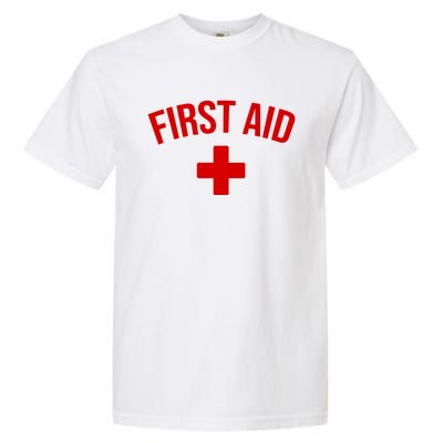 First Aid Cross Cool Medic Emergency Staff Uniform Gift Garment-Dyed Heavyweight T-Shirt