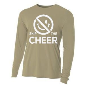 Funny Anti Christmas Grumpy Christmas Skip The Cheer Cooling Performance Long Sleeve Crew