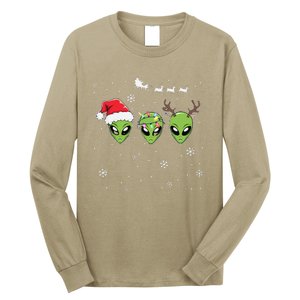 Funny Alien Christmas Pajama Matching Costume Space Long Sleeve Shirt