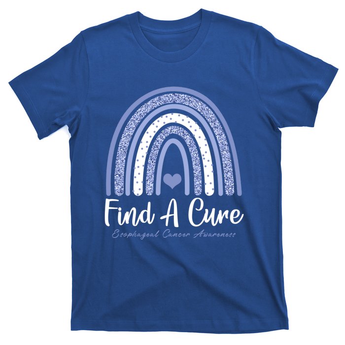 Find A Cure Esophageal Cancer Awareness Day Rainbow Warrior Gift T-Shirt