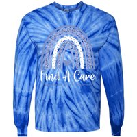 Find A Cure Esophageal Cancer Awareness Day Rainbow Warrior Gift Tie-Dye Long Sleeve Shirt