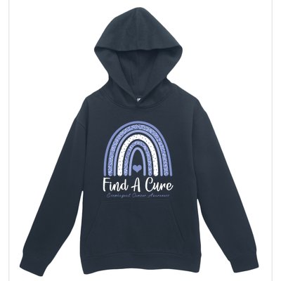 Find A Cure Esophageal Cancer Awareness Day Rainbow Warrior Gift Urban Pullover Hoodie