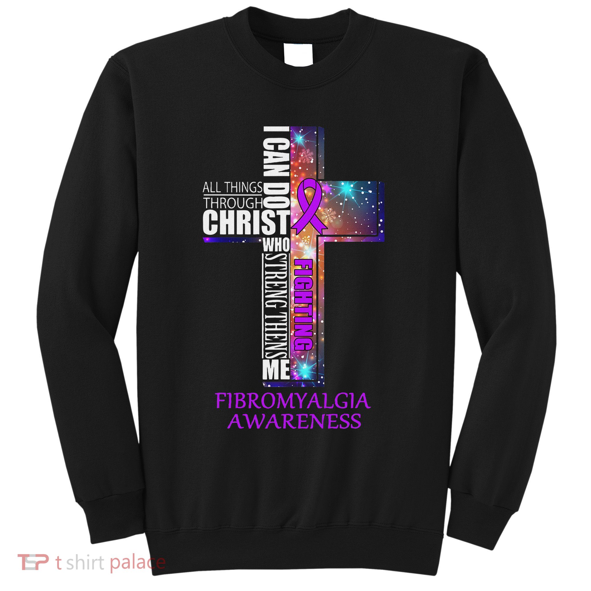Fibromyalgia Awareness Christmas Gif Sweatshirt