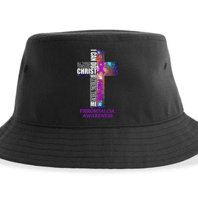 Fibromyalgia Awareness Christmas Gif Sustainable Bucket Hat
