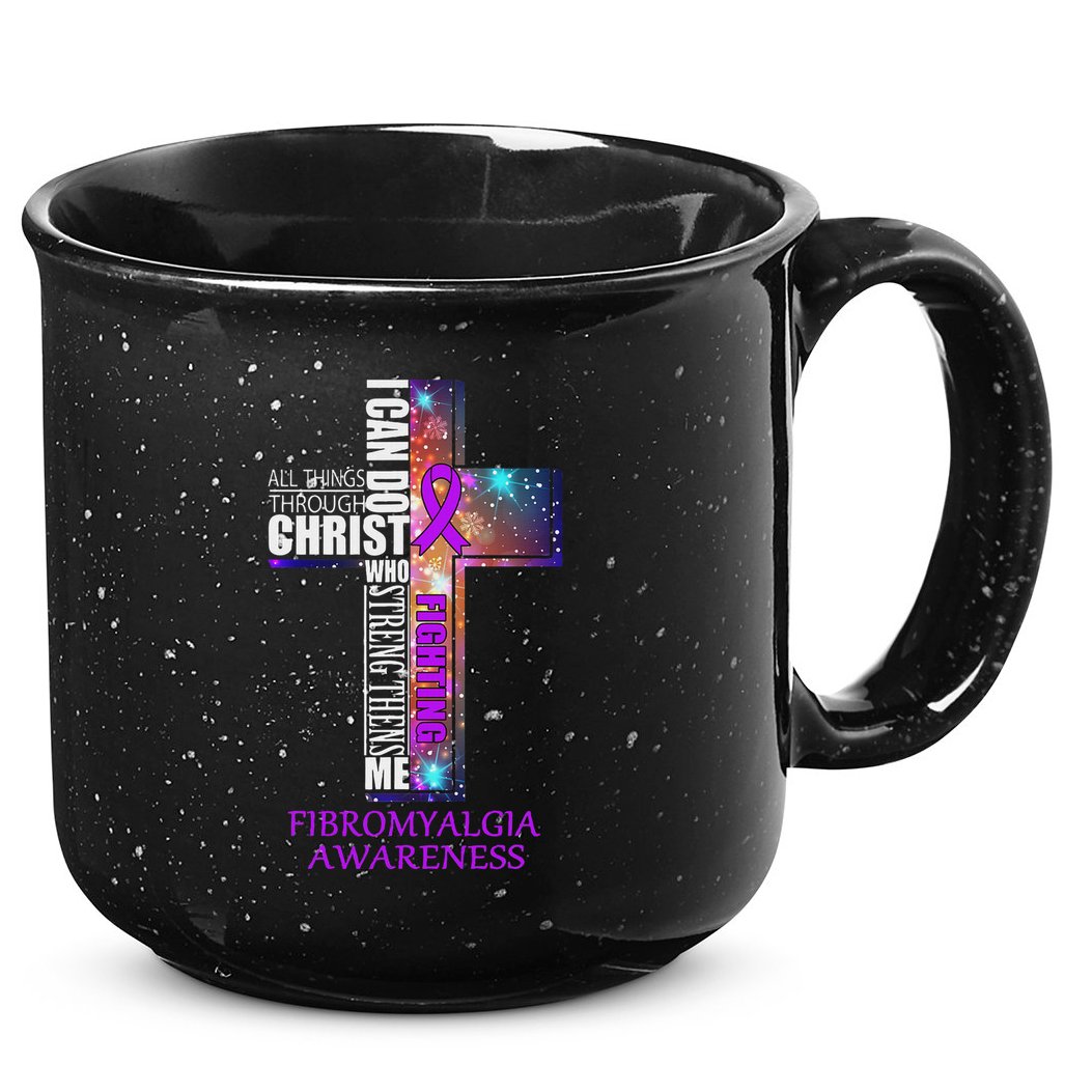 Fibromyalgia Awareness Christmas Gif 15oz Campfire Ceramic Mug