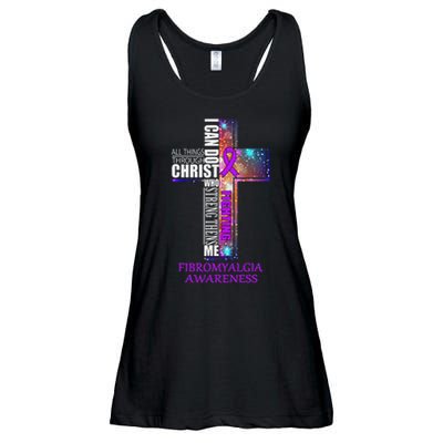 Fibromyalgia Awareness Christmas Gif Ladies Essential Flowy Tank
