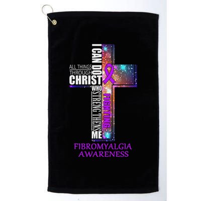 Fibromyalgia Awareness Christmas Gif Golf Towel