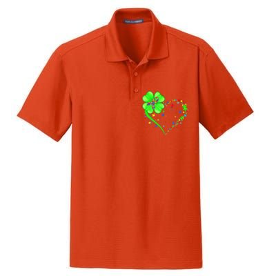 Funny Autism Clover Autism Mom Boy St Patrick's Day Dry Zone Grid Polo