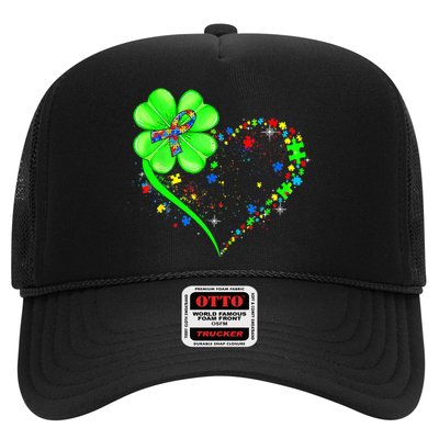 Funny Autism Clover Autism Mom Boy St Patrick's Day Trucker Hat