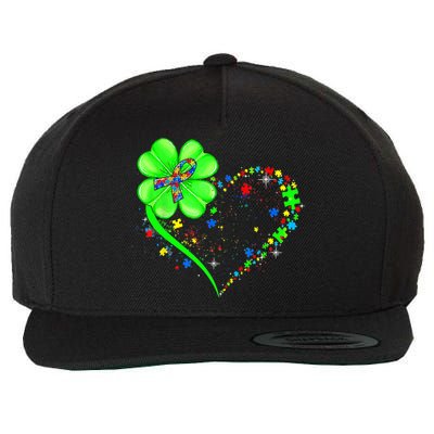 Funny Autism Clover Autism Mom Boy St Patrick's Day Wool Snapback Cap