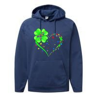 Funny Autism Clover Autism Mom Boy St Patrick's Day Performance Fleece Hoodie